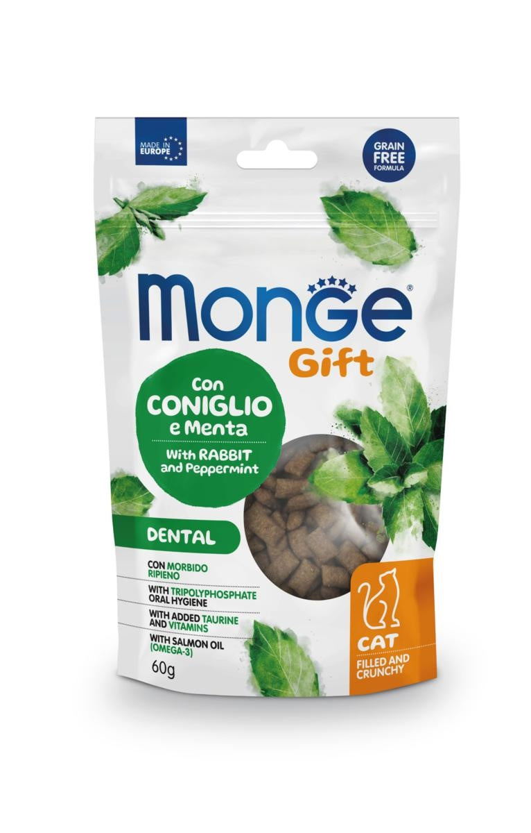 Monge Gift Cat Filled and Crunchy Dental Coniglio e Menta gr 60