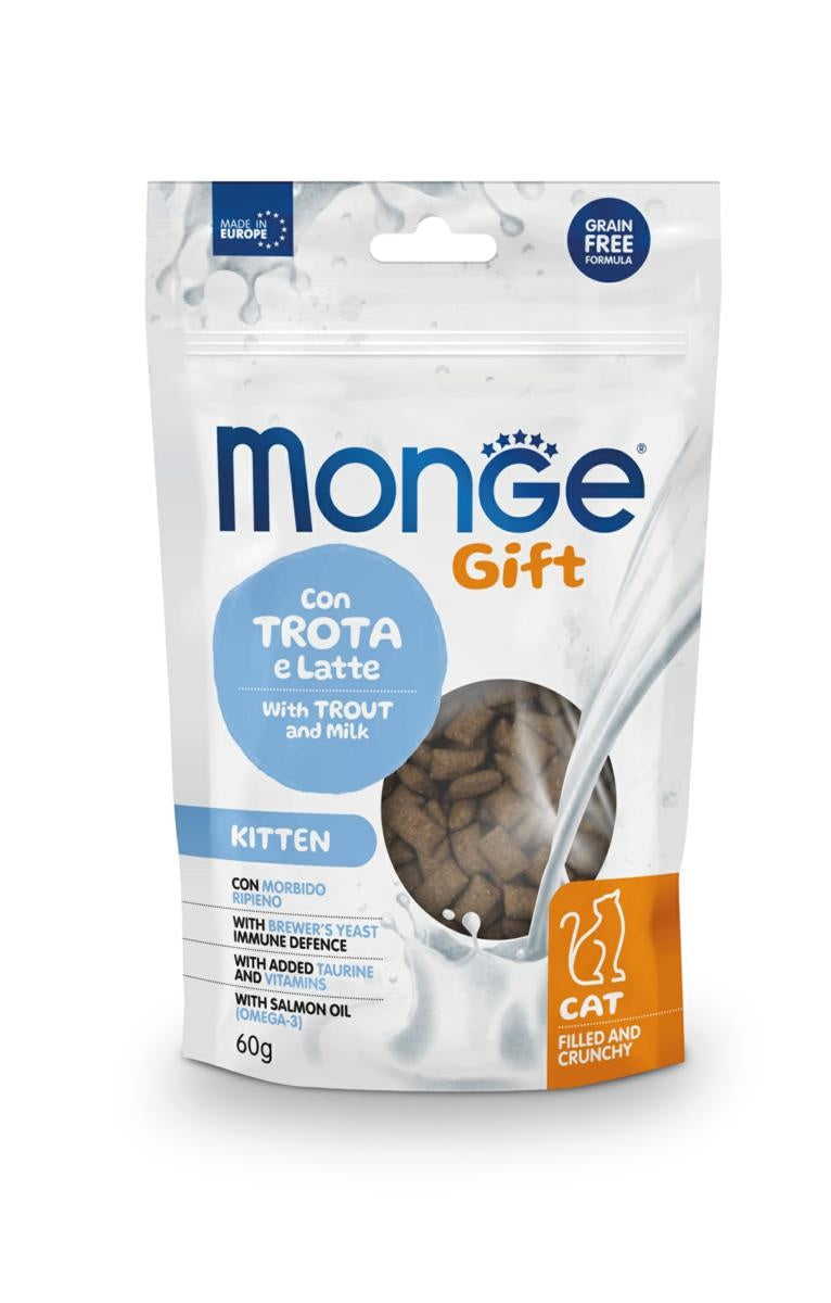 Monge Gift Cat Filled and Crunchy Accrescimento Trota Kitten gr 60