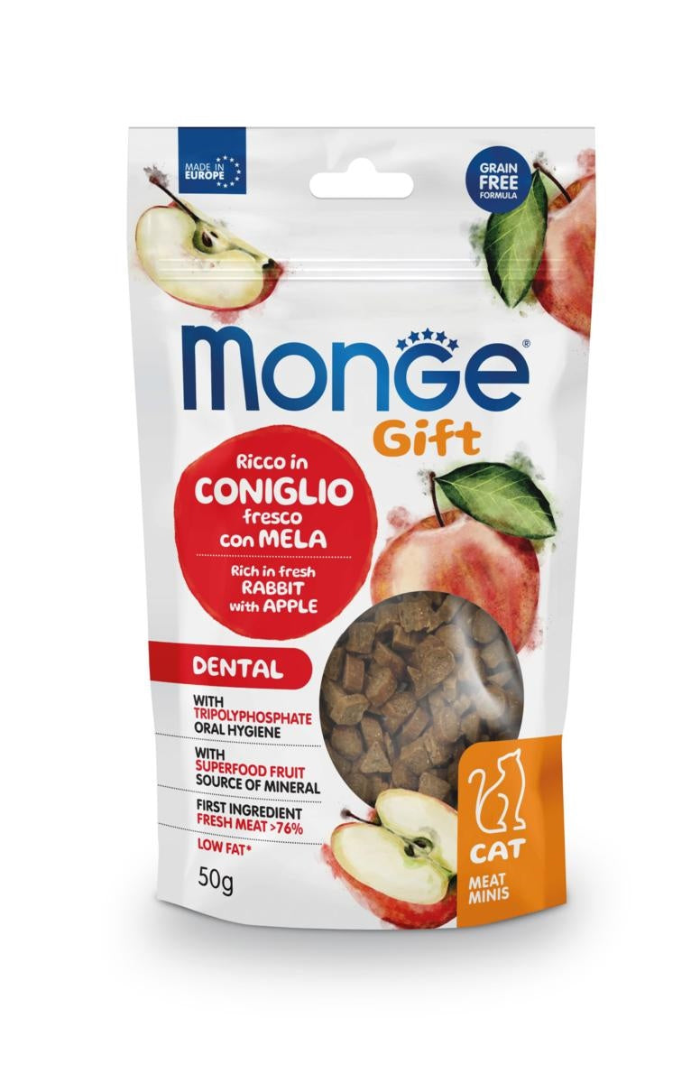 Monge Gift Cat Meat Minis Dental Coniglio e Mela gr 50