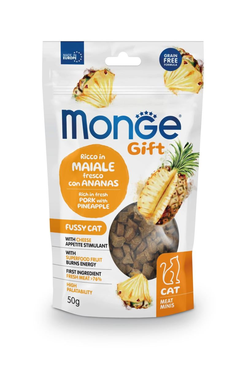 Monge Gift Cat Meat Minis Appetito Difficile Maiale e Ananas gr 50