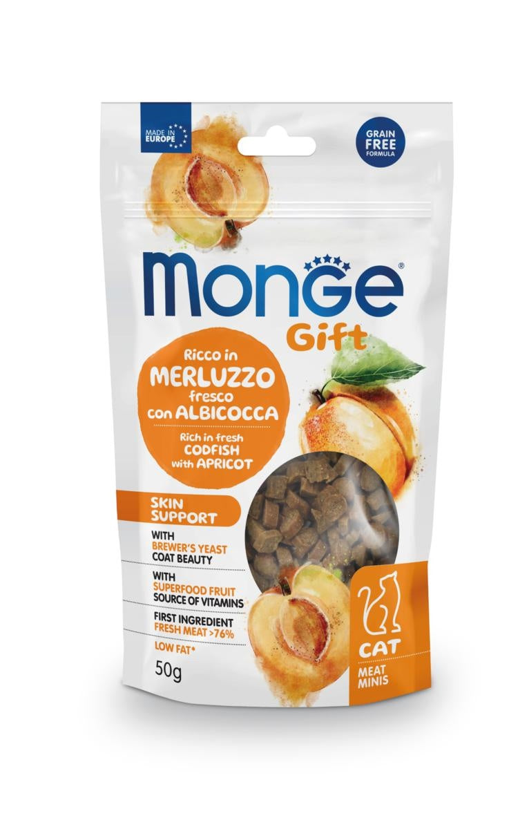 Monge Gift Cat Meat Minis Skin Support Merluzzo e Albicocca gr 50