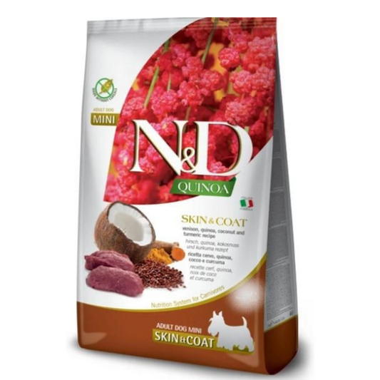 Farmina N&D Quinoa Dog Adult Mini Skin&Coat Herring Anatra Cocco e Curcuma