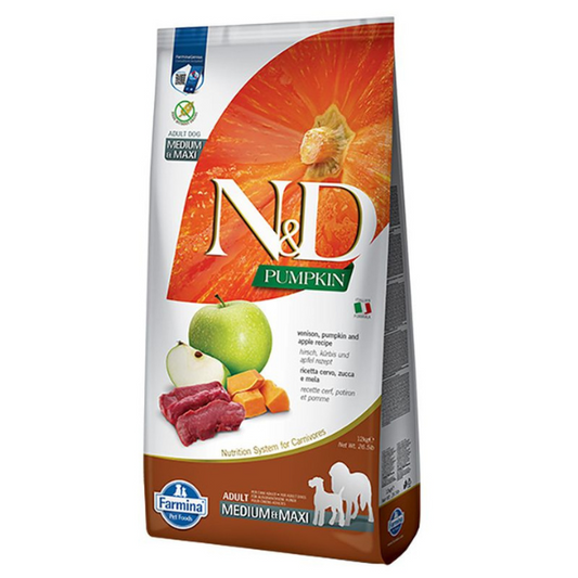 Farmina N&D Pumpkin Adult Medium/Maxi Cervo, Zucca e Mela