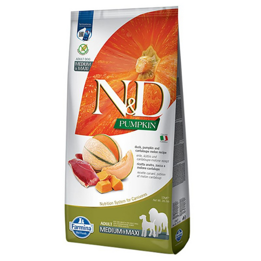 Farmina N&D Pumpkin Adult Medium/Maxi Anatra, Zucca e Melone cantalupo