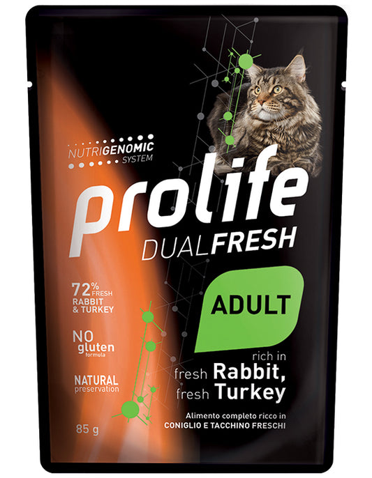PROLIFE Dual Fresh Gatto Adulto Coniglio e Tacchino