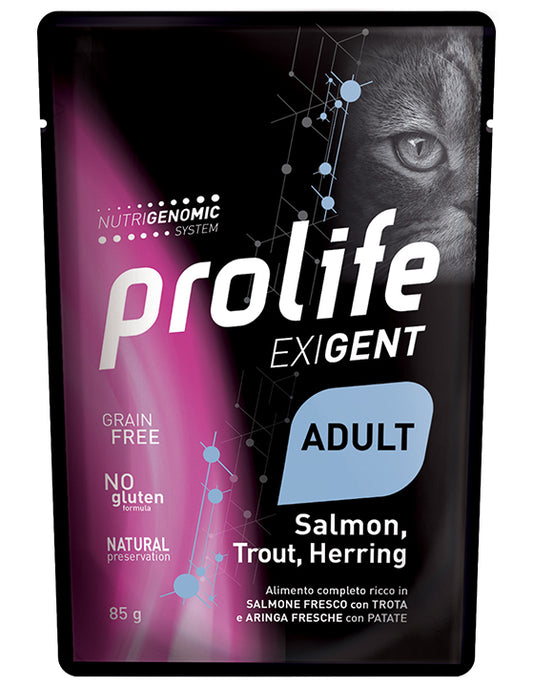 PROLIFE Exigent Gatto Adulto Salmone Trota e Aringa Umido