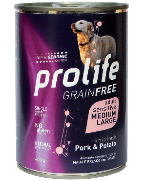 PROLIFE Grain Free Adult Sensitive Medium Large Maiale e Patate Umido