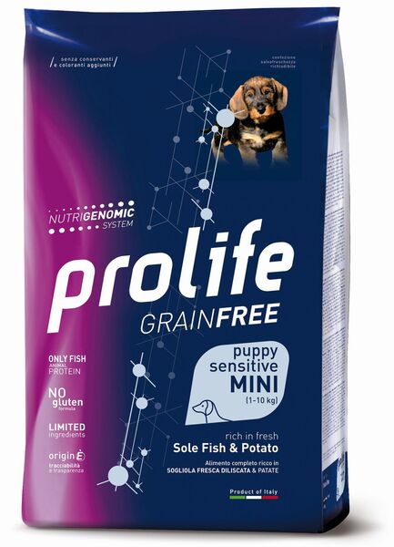 Prolife Cane Grain Free Puppy Sensitive Mini Sogliola e Patate