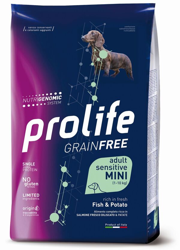 Prolife Cane Grain Free Adult Sensitive Mini Pesce e Patate