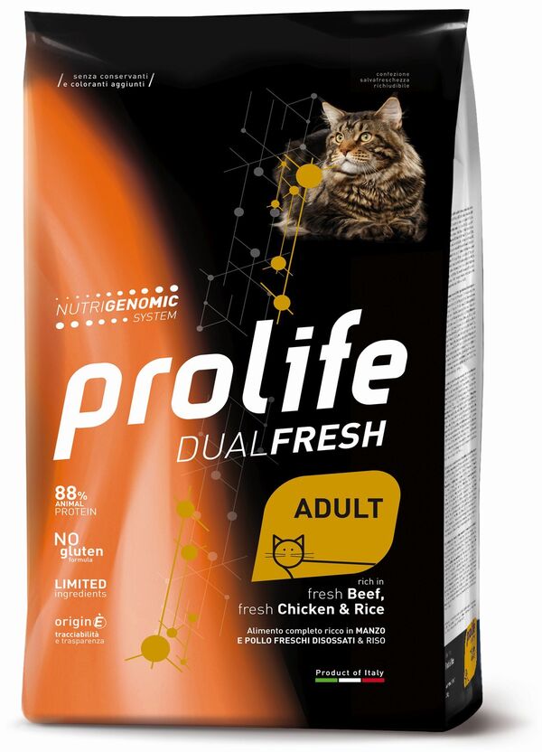 PROLIFE Gatto Dual Fresh Adult Manzo Pollo e Riso