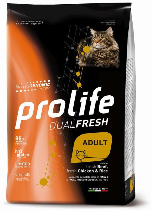 PROLIFE Gatto Dual Fresh Adult Manzo Pollo e Riso