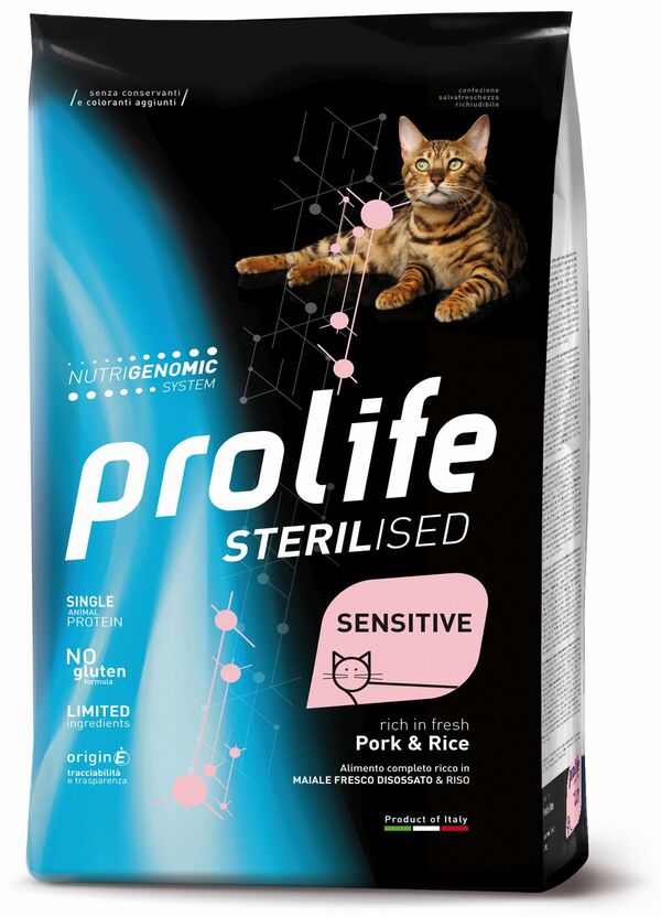PROLIFE Sterilised Sensitive Adult Maiale e Riso