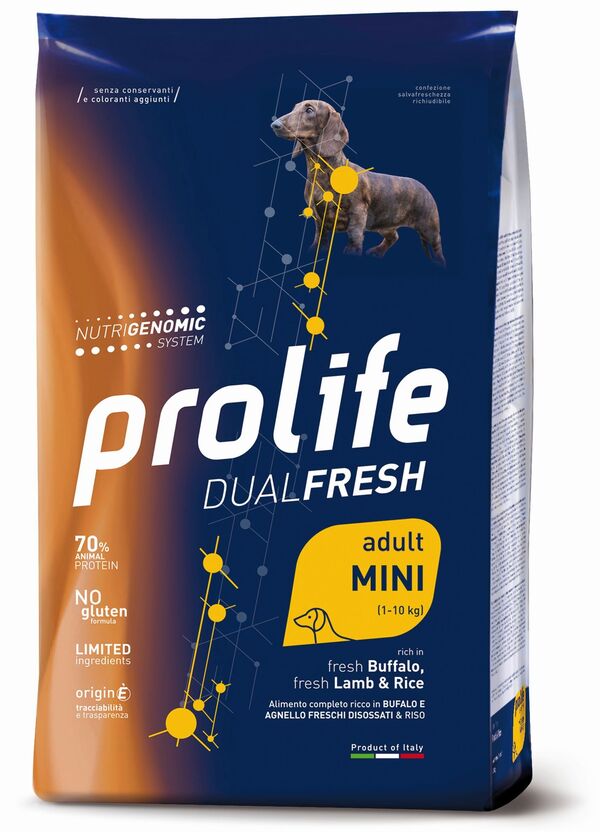 Prolife Cane Dualfresh Adult Mini Agnello Bufalo e Riso