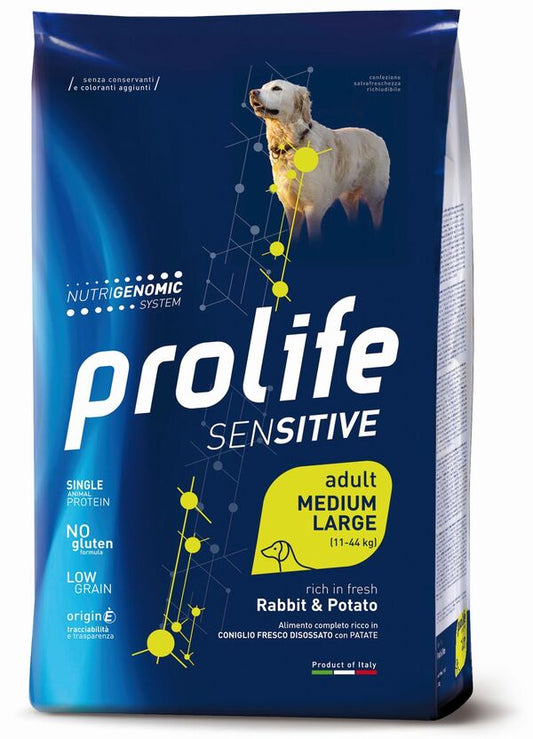 Prolife Cane Sensitive Adult Medium Large Coniglio e Patate