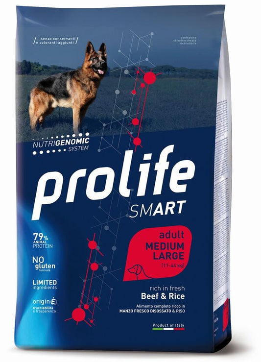 Prolife Cane Smart Adult Medium Large Manzo e Riso