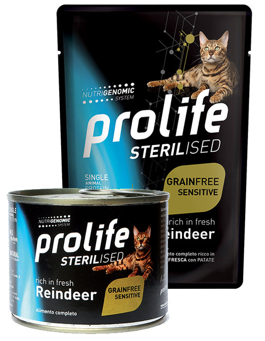 PROLIFE Gatto Sterilised Grain Free Renna e Patate Umido