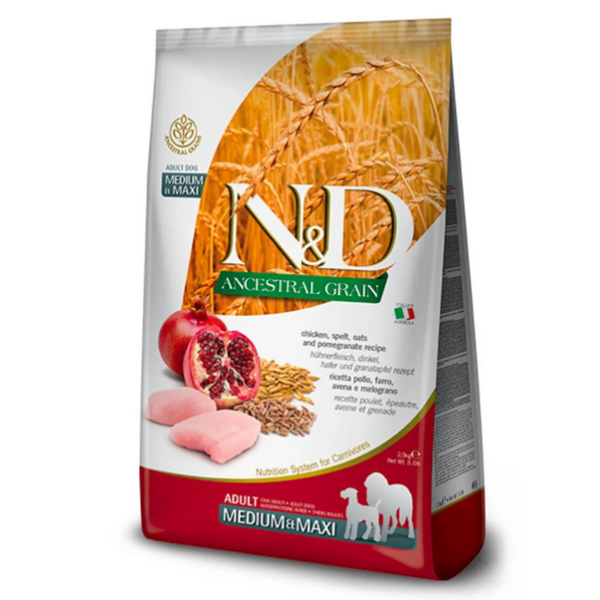 Farmina N&D Grain Free Pumpkin Adult Medium/Maxi Pollo, Zucca e Melograno